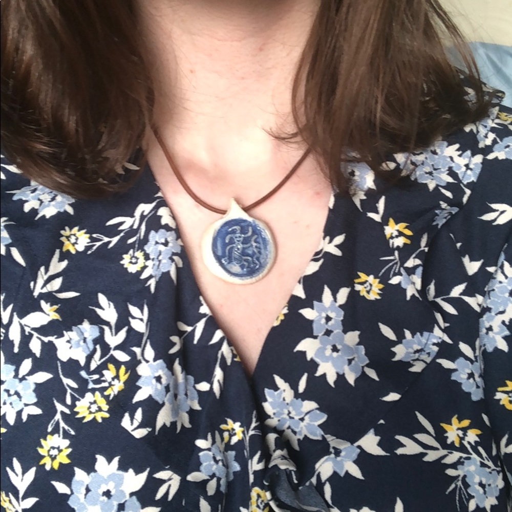 💙 Handmade Clay Necklace 💙